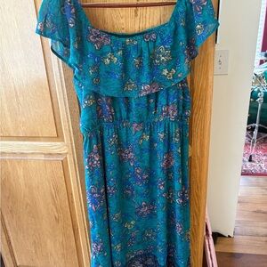 Women’s XL Floral Teal Dress